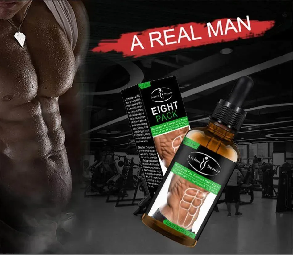 Aichun Beauty Eight Pack Abdominal Essential Oil for Men Strong Belly Burning Muscle Fat Remove Renews Skin Weight Loss Slimming Oil