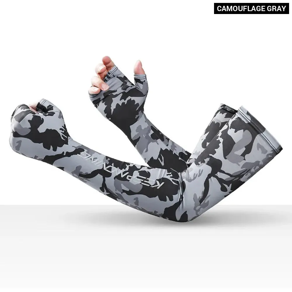 Camouflage Cycling Arm Sleeves for Sun Protection