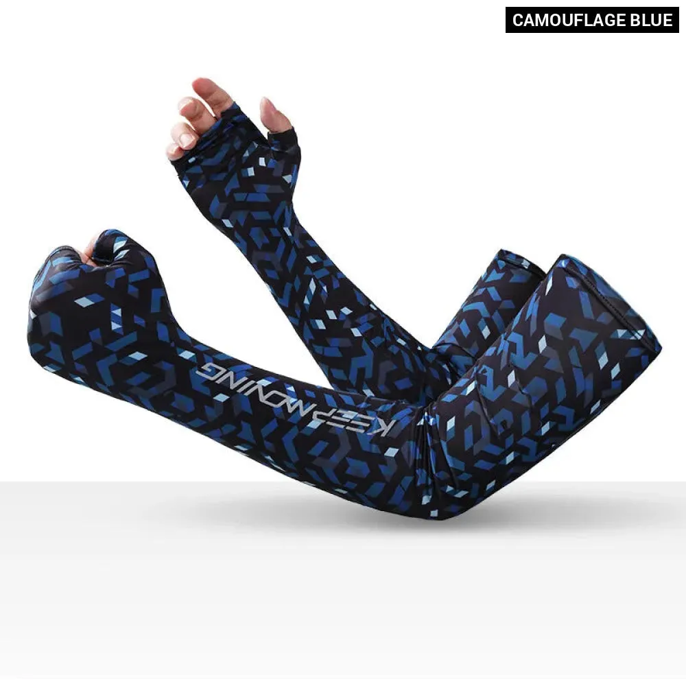 Camouflage Cycling Arm Sleeves for Sun Protection