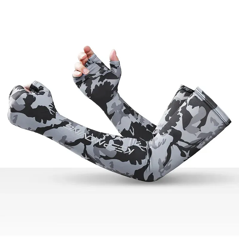 Camouflage Cycling Arm Sleeves for Sun Protection