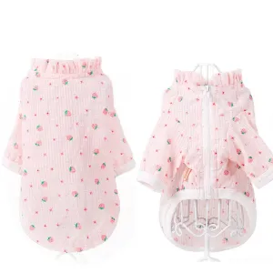 Cat Pink Strawberry Sunscreen Clothes