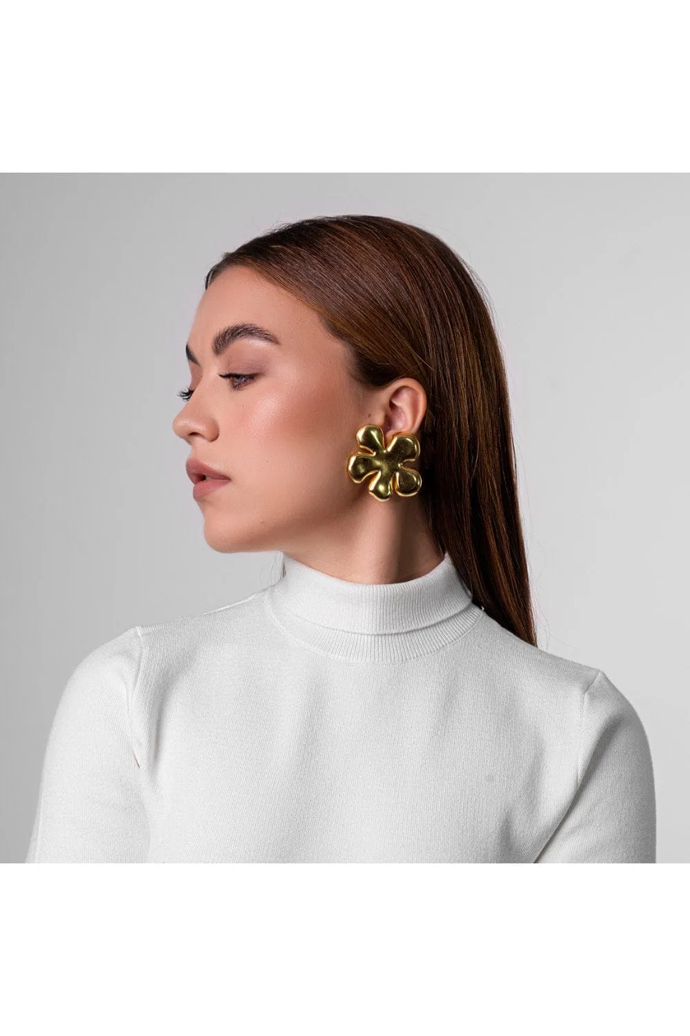 Flora Studs - Gold Tone