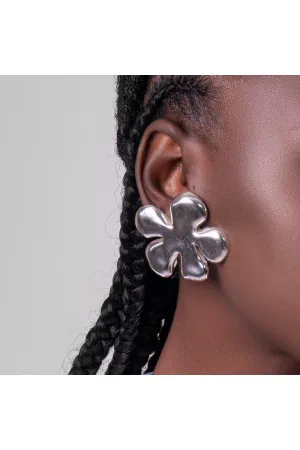 Flora Studs - Silver Tone