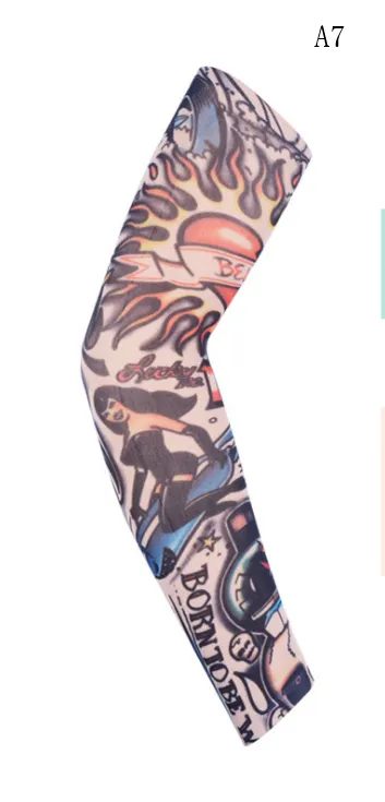 Flower arm tattoo sunscreen sleeve