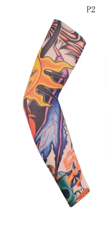 Flower arm tattoo sunscreen sleeve
