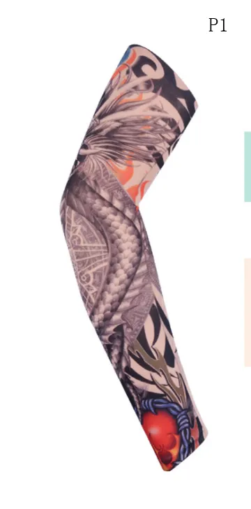 Flower arm tattoo sunscreen sleeve