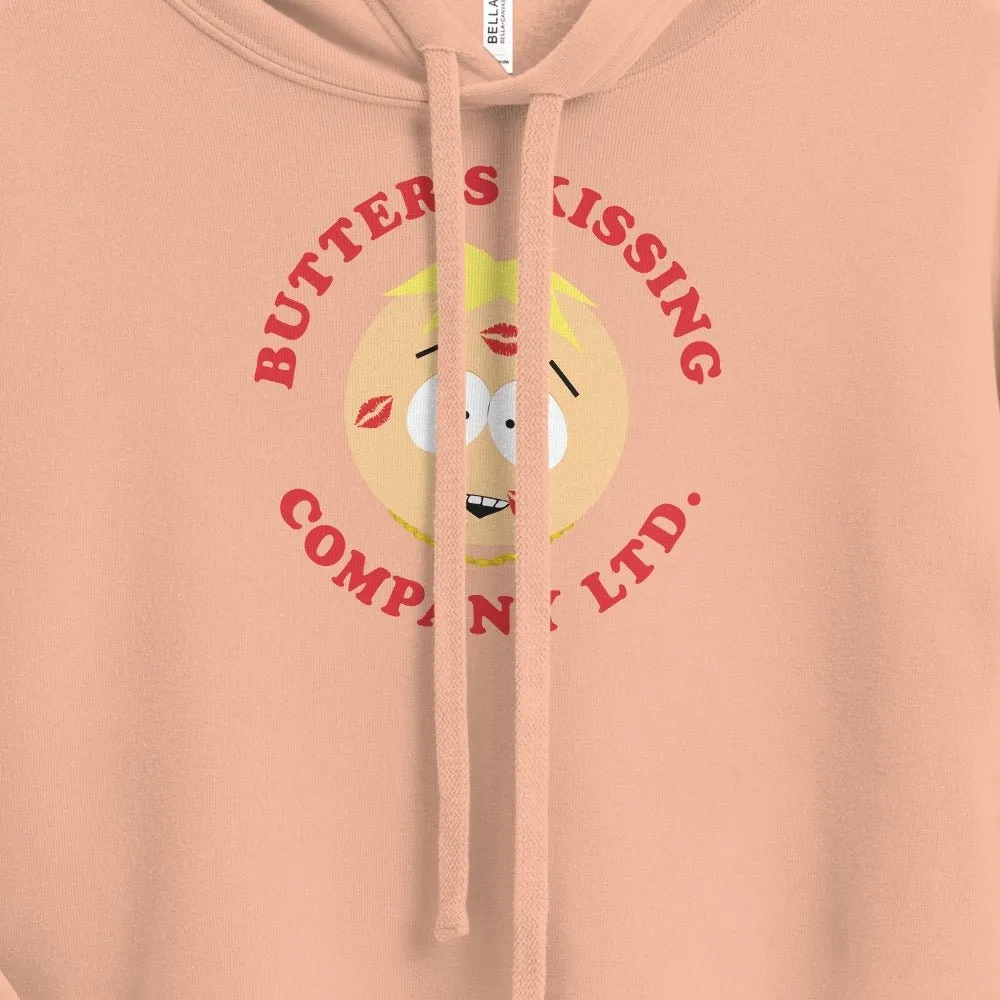 South Park Butter's Kissing Company Women's Fleece Crop Hooded Sweatshirt