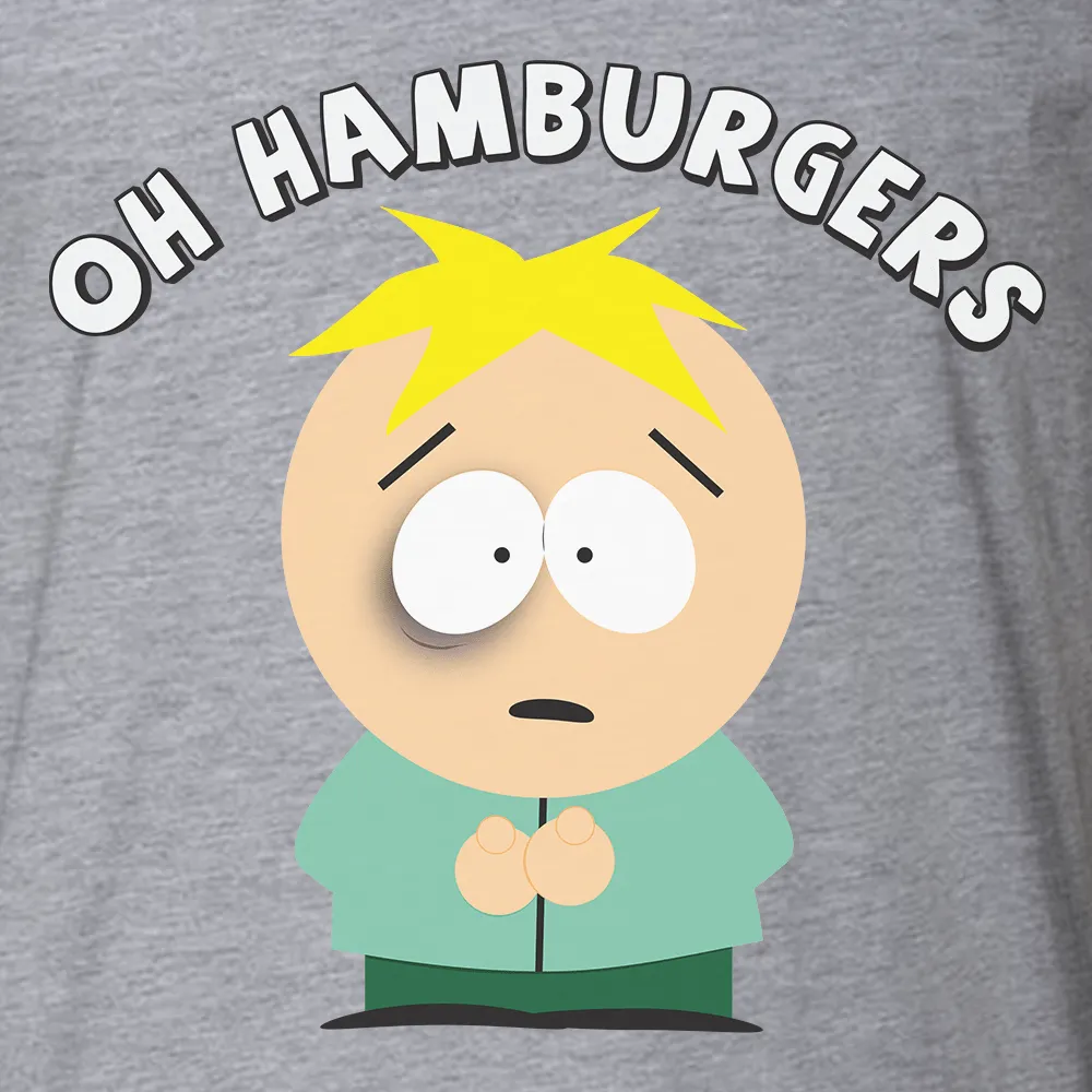 South Park Butters Oh Hamburgers Adult Short Sleeve T-Shirt