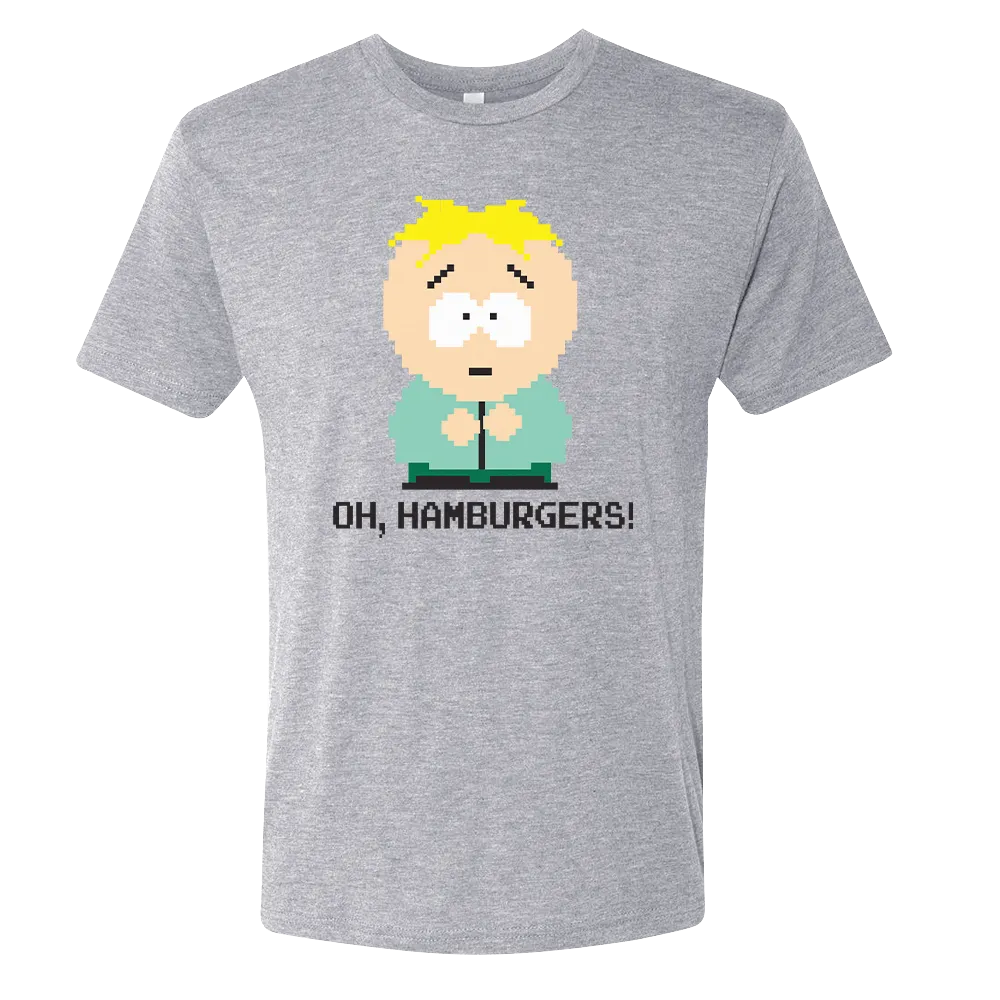 South Park Butters Oh Hamburgers Men's Tri-Blend T-Shirt